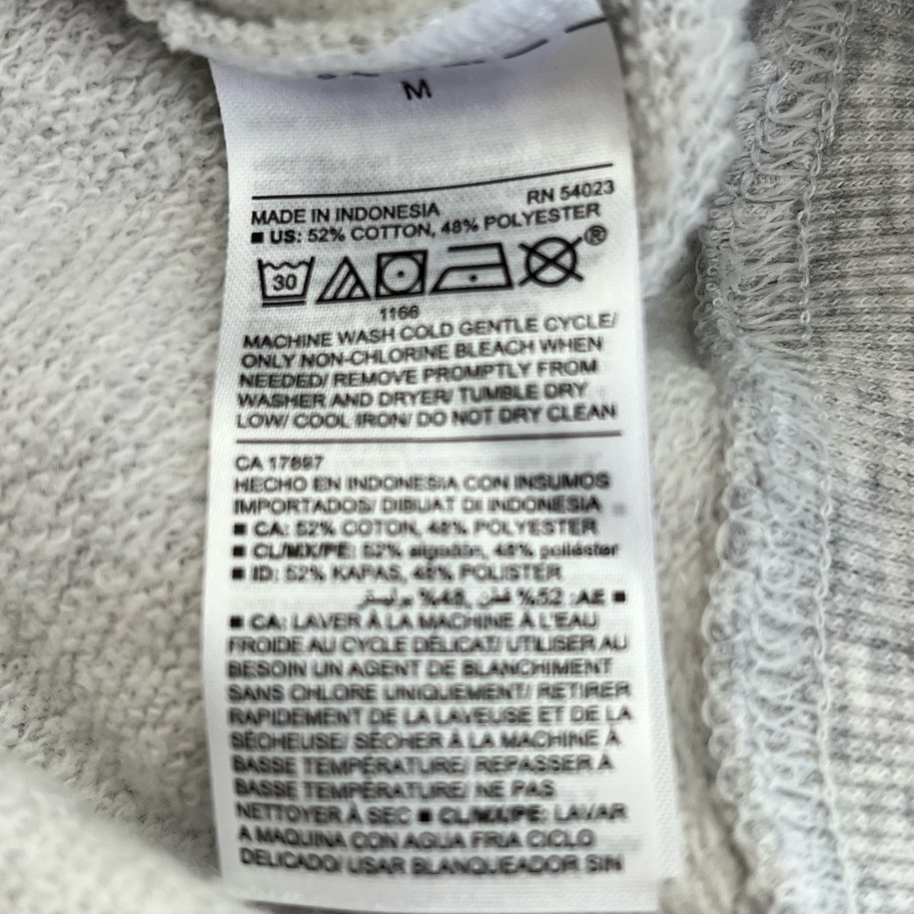 Old Navy Heather Grey Hoody with Red Drawstrings Size Medium - Picture 5 of 9
